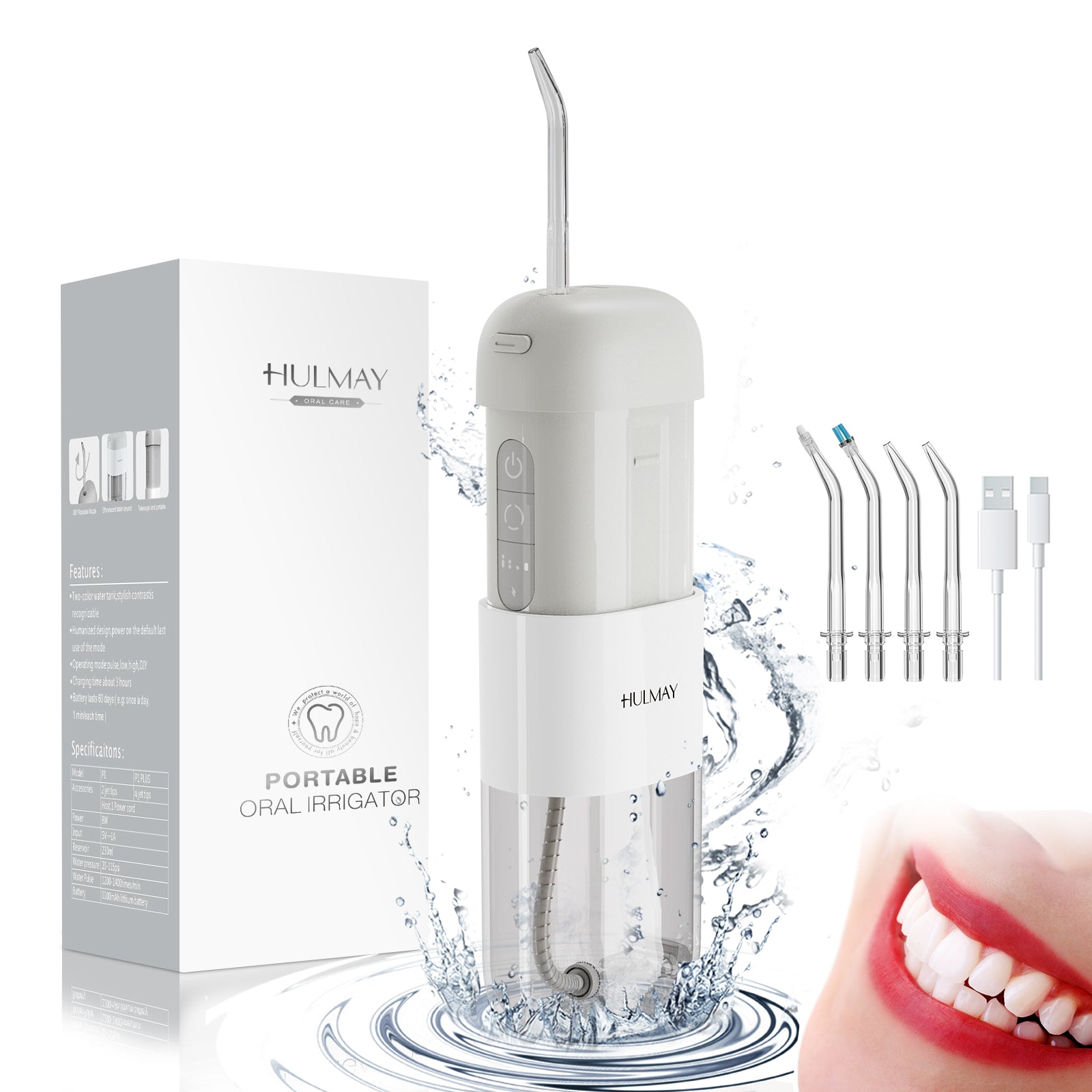 HULMAY Portable Oral, Cordless Oral Irrigator