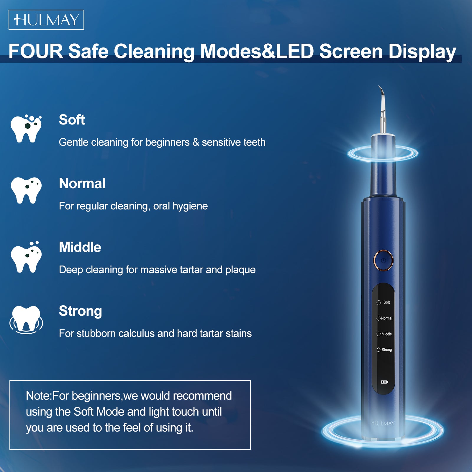 Ultrasonic tooth cleaner, household tooth cleaner, dental calculus cleaning remover, orthodontic tooth electric tooth beauty instrument