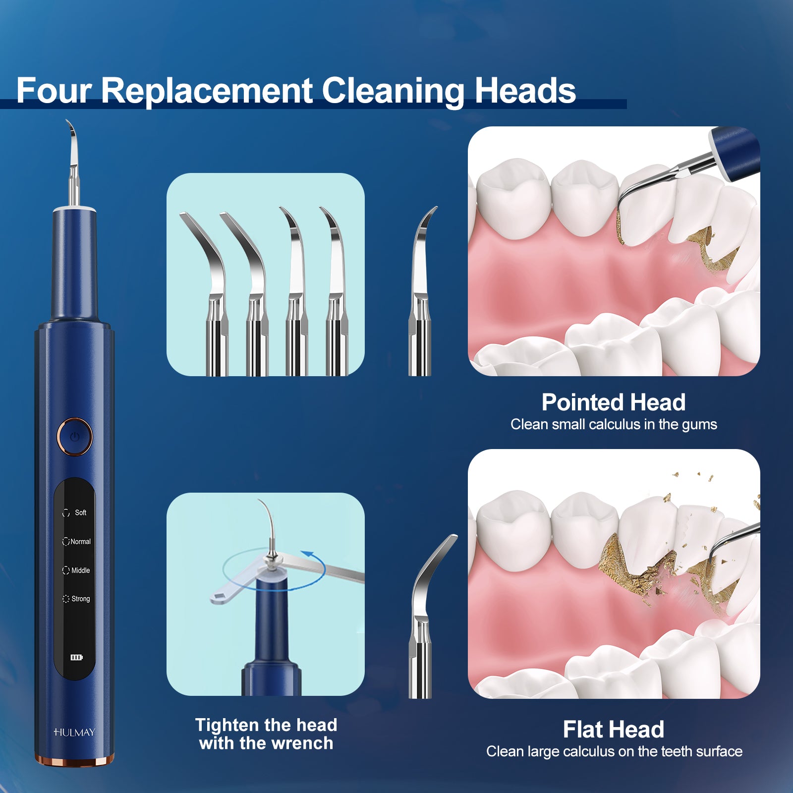 Ultrasonic tooth cleaner, household tooth cleaner, dental calculus cleaning remover, orthodontic tooth electric tooth beauty instrument
