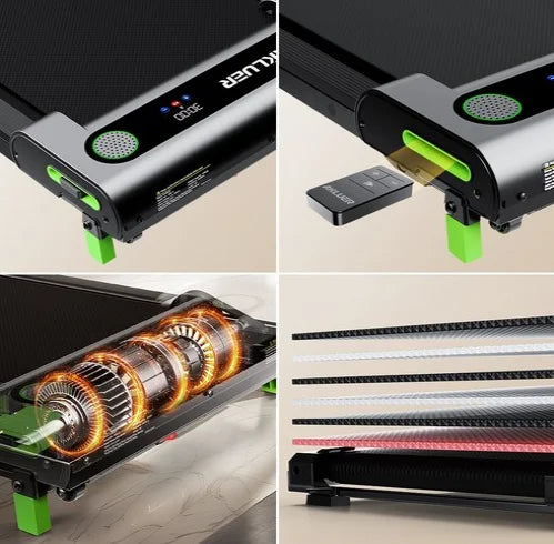 Walking Pad with Incline, Akluer Incline Treadmills for Home, 2.5 HP Under Desk Treadmill Small with Remote Control, Walking Pad Small Treadmill with LED Display