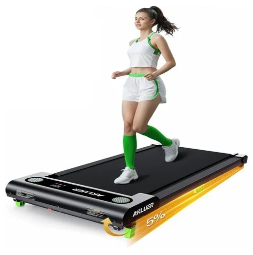 Walking Pad with Incline, Akluer Incline Treadmills for Home, 2.5 HP Under Desk Treadmill Small with Remote Control, Walking Pad Small Treadmill with LED Display